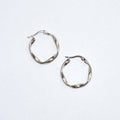 TWIST SILVER HOOPS